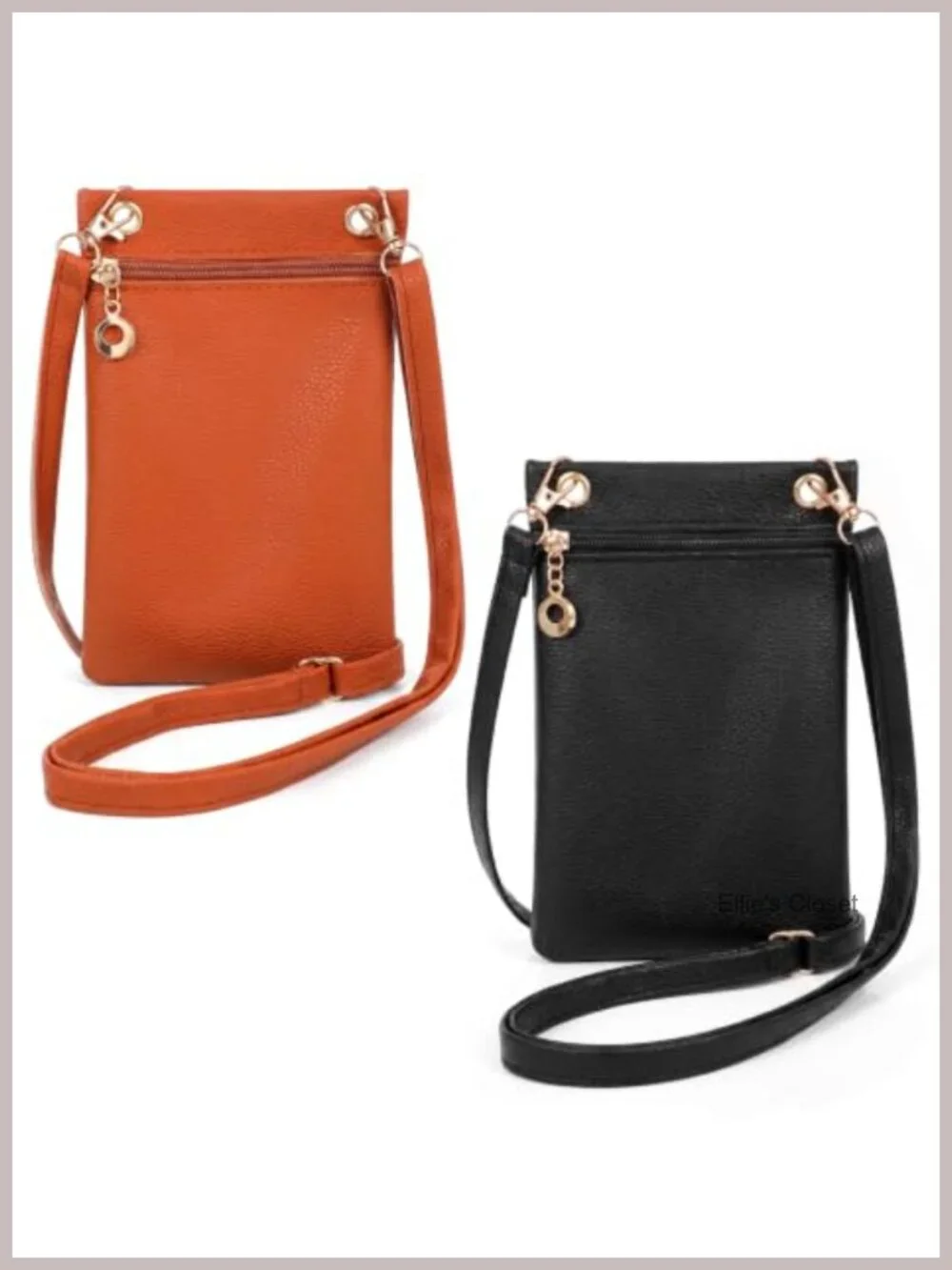 PU Leather Crossbody Phone Purse Wallet with Adjustable Strap